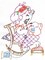 Aunt Martha's Kitten Motifs for Tea Towels 3733 embroidery iron on pattern